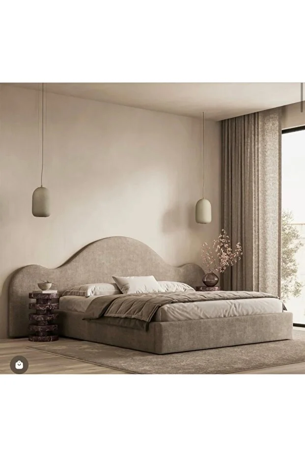 Mira - Şık ve Modern Tasarım Çift kişilik Karyola ve Başlık 160x200